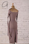 marc le bihan slim fit stretch dress 21966 E23 ROSE ANCIEN